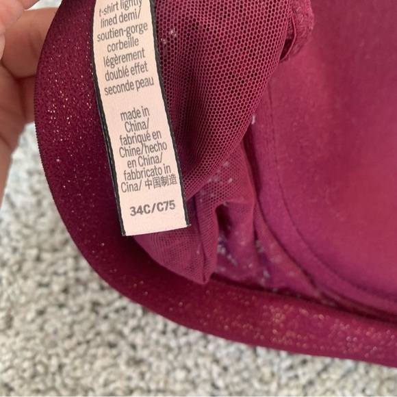 Victoria's Secret Plum Colored Lace Bra Size 34C - Picture 7 of 8
